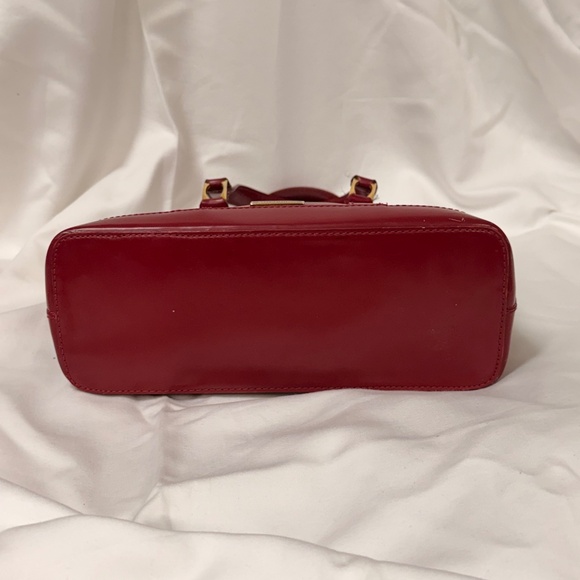 Moschino Redwall Bordeaux Red Wine Patent Leather Top Handle Bag - Picture 5 of 15